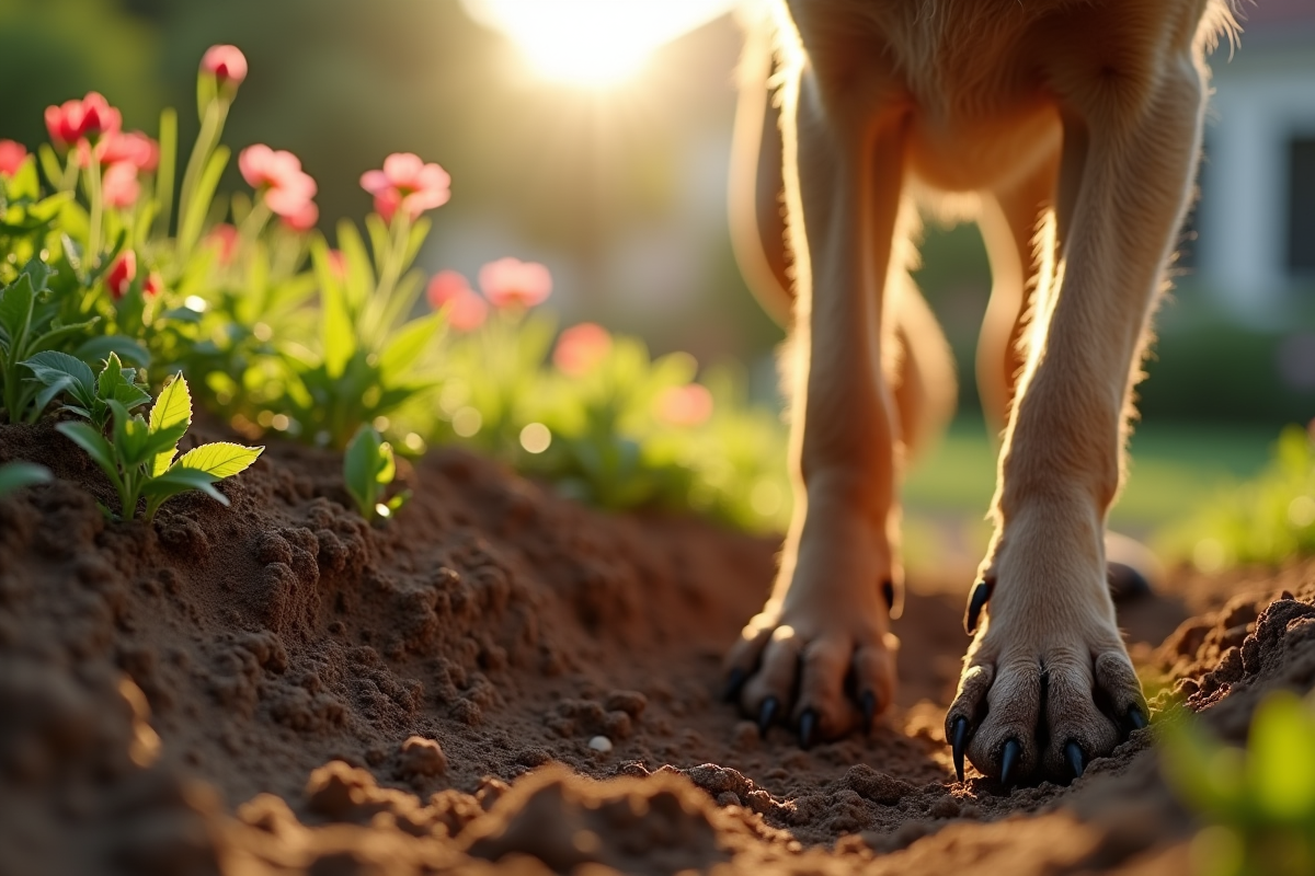 chien creuser